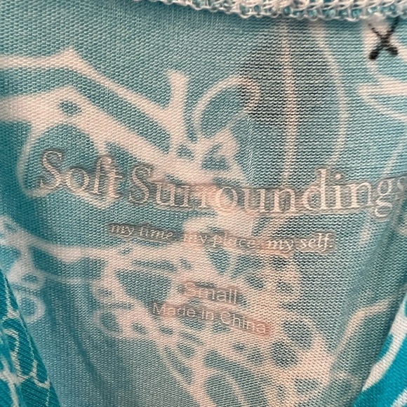 Soft Surroundings Turquoise Soft Jersey Maxi Dress. Size Small. - Picture 12 of 13